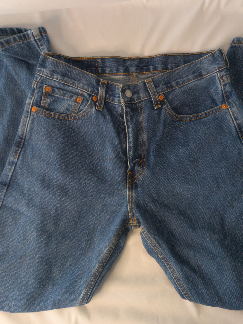 Levi's 505 Relaxed Fit Blue Denim Jeans Men's Size 30x32